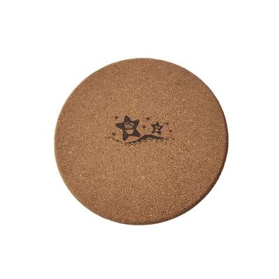 China Custom LOGO Cork Trivet Heat Insulation 18.5x1cm wholesale workable for dining table kitchen for sale