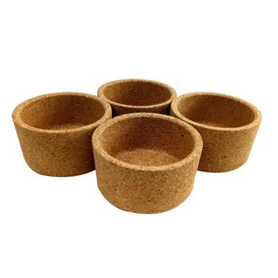 China Anti Pet Cork Bowl In Natural Cork Cat Feeder In Customized Design 100% Natural Viable Safe Feeder Material Sliding Pet Food for sale