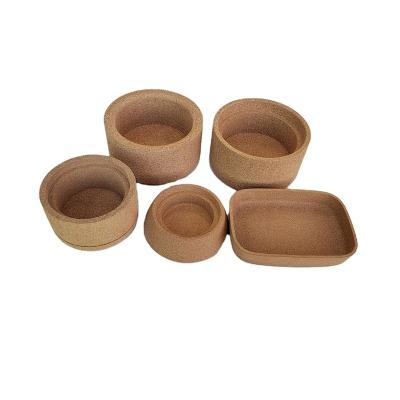 China Premium Logo Wholesale Luxury Custom Cork Pet Feeder Cat Dog Pet Food Bowl Non Slip Viable Bowl Bowls for sale