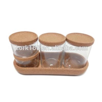 China 2022 Reliable Sealing Kitchen Storage Cork Lid Drinking Glass Bottle Bottle With Cork Cup Flip Top for sale