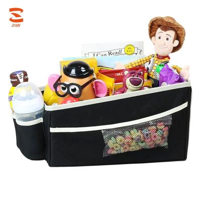 China Premium Eco-Friendly Pal Car Backseat Travel Organizer Storage Bin For Kids Rear Seats Drink Holder for sale