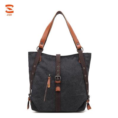 China 2019 fashionable high quality canvas shoulder bag universal eco-friendly casual backpacks for sale