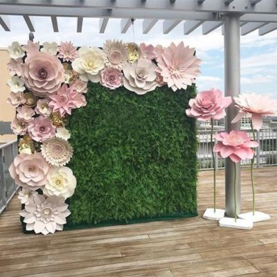 China Home / Office / Factory Supplier Party / Wedding Decoration Roll Up 3D Artificial Flower Wall for sale