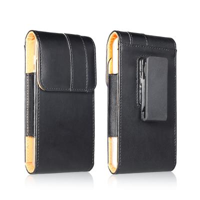 China Hot Selling Universal Leather Anti-fall Belt Clip Holster Phone Case For iPhone 11 12 Pro Max for sale