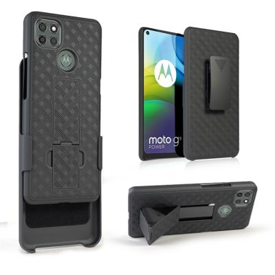 China Anti-drop For Moto G9 Power Plus Belt Hard Shockproof Clip Ultra Gaming Cover PC Combo Phone Case For Motorola G7 for sale