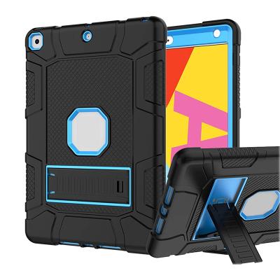 China Plastic For iPad 8 10.2 Inch Hybrid Case Drop Protection Shockproof Rugged Tablet Cover With Kickstand For Kids for sale