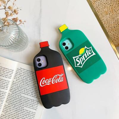 China 2021 Hot Sale 3D Anti-drop Soft Drinks Bottle Shape Phone Case For iPhone 13 Max Pro for sale