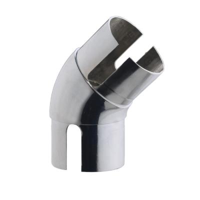 China Internal Fit To Fence 304 Stainless Steel Tube Connector Stair Railing Fittings Precision Casting Fittings 90 Degree Elbow for sale