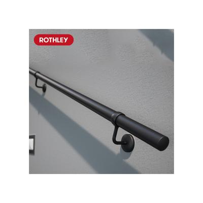 China Rothley Indoor Staircase Rust-Resistance Wall Mounted Railings Fencing Zinc Alloy Steel Tube Fittings Handrail Kit for sale