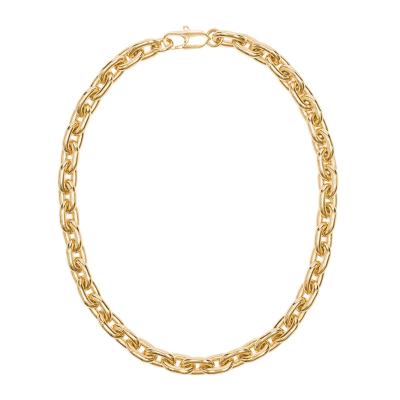 China Hiphop Latest High Quality 18K Gold Plated Stainless Steel Big Clasp Design O Shape Chain Necklace for sale