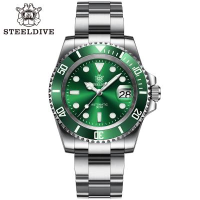 China Dive Wristwatch 2020 New Arrival 41MM Automatic Stainless Steel Case Date SD1953 Steeldive Ceramic Bezel NH35 Men's Automatic Men's Watch for sale