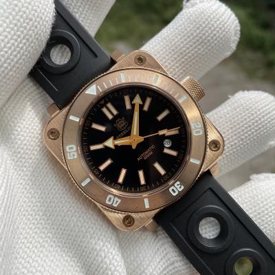 China Super Bright 1000M Solid Bronze Automatic Dive Watch Men's Mechanical Diver Watches NH35 Automatic Date Square Watch STEELDIVE SD1941S for sale