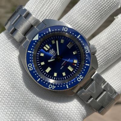 China Date STEELDIVE SD1977 316L 200 Stainless Steel Water Resistant 20atm 20bar Automatic Watch Deep Diver NH35 Automatic Diver Watch Meters for sale