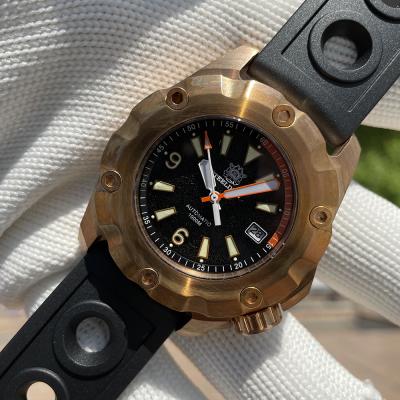 China Newcomer NH35 Dive Watch automatic movement 1000m waterproof super luminous date STEELDIVE SD1942S automatic case 45MM tall bronze for sale