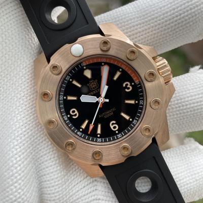 China Date STEELDIVE SD1948S Unique Design 44.5MM Case Japan NH35 Case 1000M Waterproof Deep Sea Automatic Bronze Diver Watch SD1948S for sale