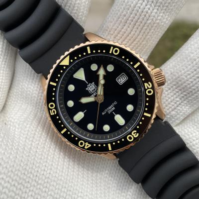 China Automatic Solid Bronze Mechanical Ceramic Bronze Diver Watches Mens 2021 Date Bezel STEELDIVE SD1996S Dive Watch 200m for sale