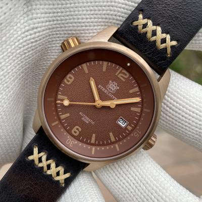 China SD1949S STEELDIVE Automatic Date Automatic Watch Bronze Dive Watches For Men With 300M Waterproof 30ATM for sale