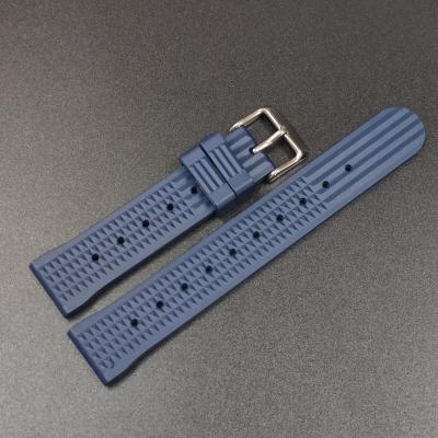 China Dive Watches Blue Rubber Waffle Automatic Mechanical Automatic Watch Band Strap 20/22mm STEELDIVE Watch Band Strap Replacement Watch Bands for sale