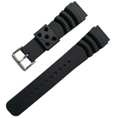 China SD2202 Watch Strap Hot Sale 20mm Black Wrinkle 22mm Rubber Strap For Steeldive Watch for sale