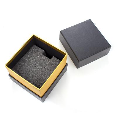 China Low Moq H401 Good Quality Black Square Gift Wrapping Paper Watch Box For Women Men Watch for sale