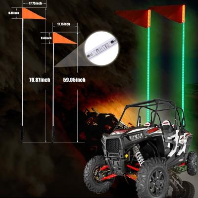 China 5050 Led Buggy +plastic Antenna APP Phone Straight 6ft RGB LED Whip Light 4ft 5ft Whip Flexible Tube LED Lighting Off Road ATV UTV for sale