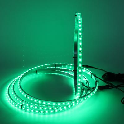 China PVC+5050 LED Strip 12 Inch Dancing Reversing Braking Ring Light Kit Turn Signal LED Wheel Controlled By App Single Row Exterior & Wheel Light for sale