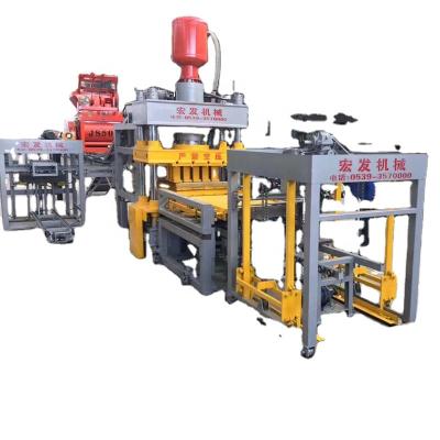 China Building Material Shops Full Automatic Non-vibration Block Casting Machine HF400 Interlock Concrete Hollow Hydraulic Silent Brick Making Machine for sale