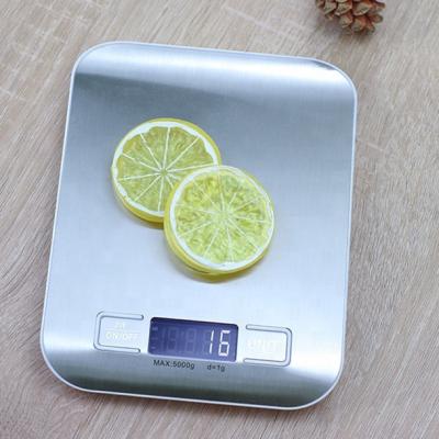 China WITH COVER A0563 Multifunctional Stainless Steel Weight 10Kg Electronic Digital Kitchen Food Weighing Scale for sale