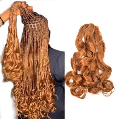 China 24 inch water waves for passion synthetic deep twist hair bulk hair crochet braids 24 inch loose wavy braiding hair french loop wave crochet hair extensions 150g for sale