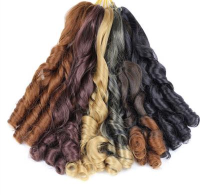 China 24 Inch Water Waves For Braiding Hair 75g 150g Synthetic Loose Wavy Crochet Hair A0429 Passion Twist Pre Stretched Loose Wave Ombre Hair Braiding Extensions for sale