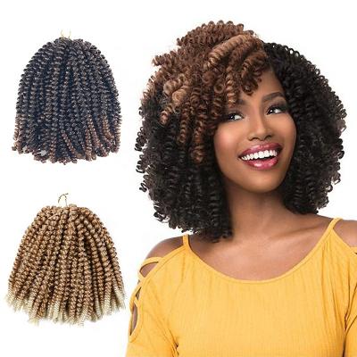 China High Temperature Synthetic Fiber Spring Twist Hair Twist Crochet Hair 8Inch 110g for sale