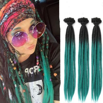 China High Temperature Synthetic Fiber A0426 Ombre Color 50cm 20Inch Dreadlocks Crochet Braiding Hair Extensions Handmade Dreadlocks for sale