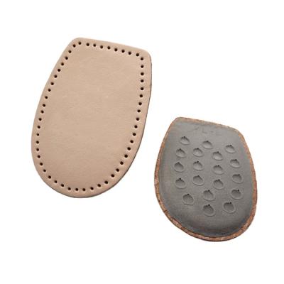 China Cushionning And Comfort Ideastep Latex Cushion Genuine Leather Pads For Foot Care In Heel Shoe for sale