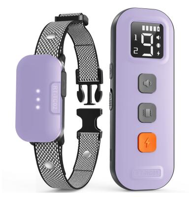 China Sustainable Hot selling adjustable waterproof Rechargeable pet Dog Training Collar with Remote Shock Collar for Dogs with Vibration and Beep for sale