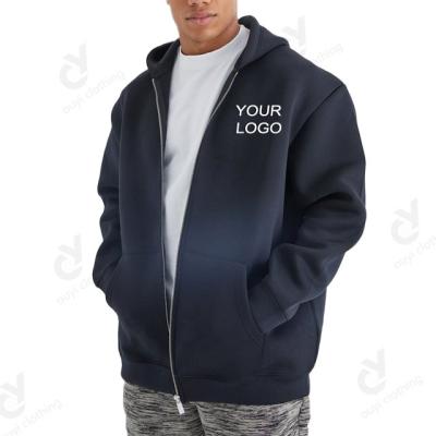 China Other Wholesale 100% Cotton Blank Hoodie Oversized Zip Through Bonded Hoodie Sweatshirt Unisex Streetwear for sale