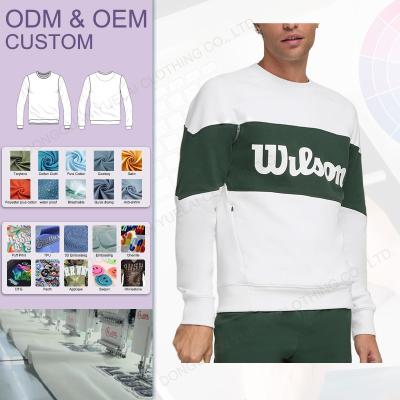 China Anti-wrinkle Custom Us Size Oversized Pullover Plain Color Plush Blank Sweatshirts 380 Gsm Cotton Fleece Custom Logo Crew Necks Sweatshirt for sale