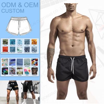 China Anti-wrinkle Wholesale Summer Beach Shorts Elastic Swimwear Quick Dry Mens Swim Shorts With Pocket Jogger Fitness Sport Shorts Custom for sale