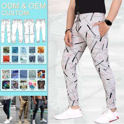 China Other Wholesale Custom Logo Mens Casual Jogger Sweat Pants Plus Size Jogger Men's Pants Custom Pants Breathable Sweatpants Patchwork for sale