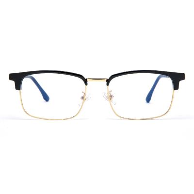 China TR90 Frames Latest Designer Metal Reading Glasses Frames Men Eyeglasses Frame Half Faces Wide Optical Glasses for sale