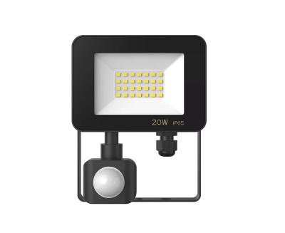 China Outdoor Warehouse LED Flood Light with PIR Motion Sensor IP65 10W 20W 30W 50W Industrial and Commercial LED Flood Light for sale