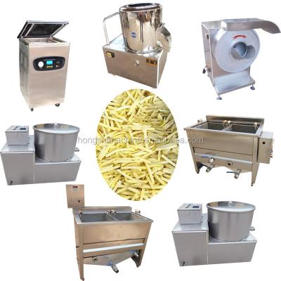 China Vegetable Processing Plant Small Scale French Fries Making Machine French Fried Potato Chips Production Line Price à venda