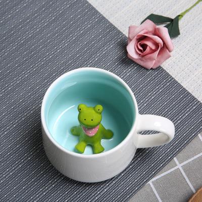 China Custom Viable Custom Ceramic Animal Lovely Personality Cup Mug Small Mug Creative Customization Wholesale for sale