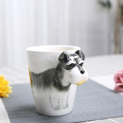 China LOW MOQ Viable Creative 3D Series Animal Mug Customized Painted Animal Ceramic Mug Stoneware Wholesale Coffee Mug for sale