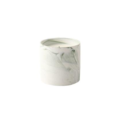 China Nordic Marble Ceramic Candle Jar Container Home Decoration New Arrival Candle Jar Elegant Wholesale for sale