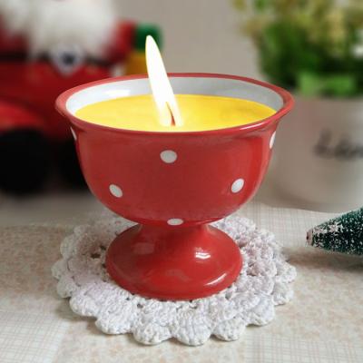 China Home multi color ceramic candle censer flowerpot chandelier candle jar factory price decoration custom logo for sale