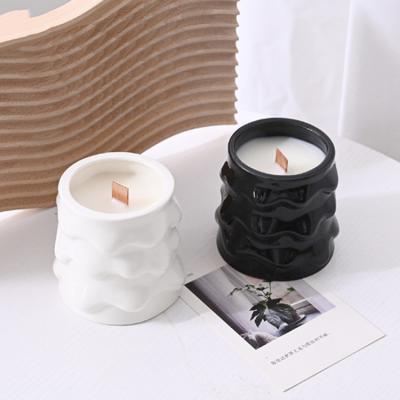 China Nordic Ceramic Creative Home Container Wholesale Home Wax Candlestick DIY Art Candlestick Cup Aromatic Candle Cup for sale