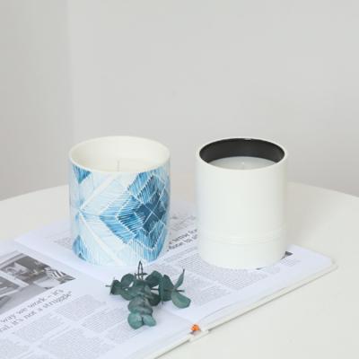 China Home Decoration Manufacturer Direct Selling Cup Factory Fragrance Gift Soy Wax Aromatherapy Ceramic Candle Container for sale