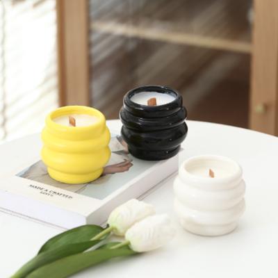 China Wholesale Newest Soy Candle Fragrance Decoration Candle Container Ceramic Home Indoor Wax Fragrance for sale