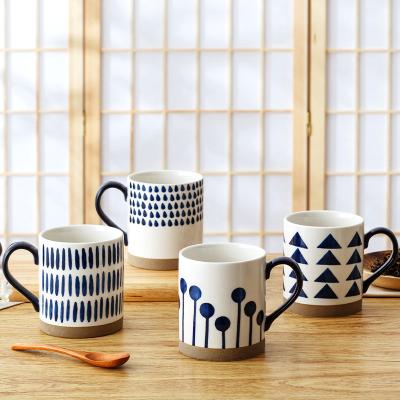 China Hot Sale Fashion Large Capacity Pottery Coffee Mug Stocked Ceramic Mugs Wholesale for sale