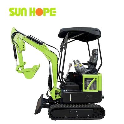 China Durable Hot Sale 1 Ton 1.5ton 2ton With CE , EPA Certification Diesel Engine Mini Excavator For Farm SP17 for sale